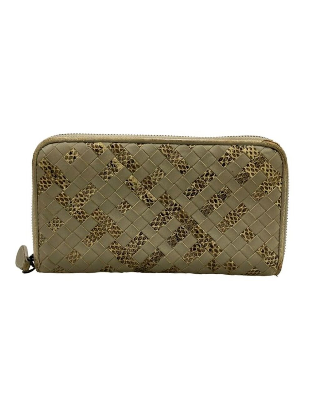 Bottega Veneta Zip Around Wallet Intrecciato